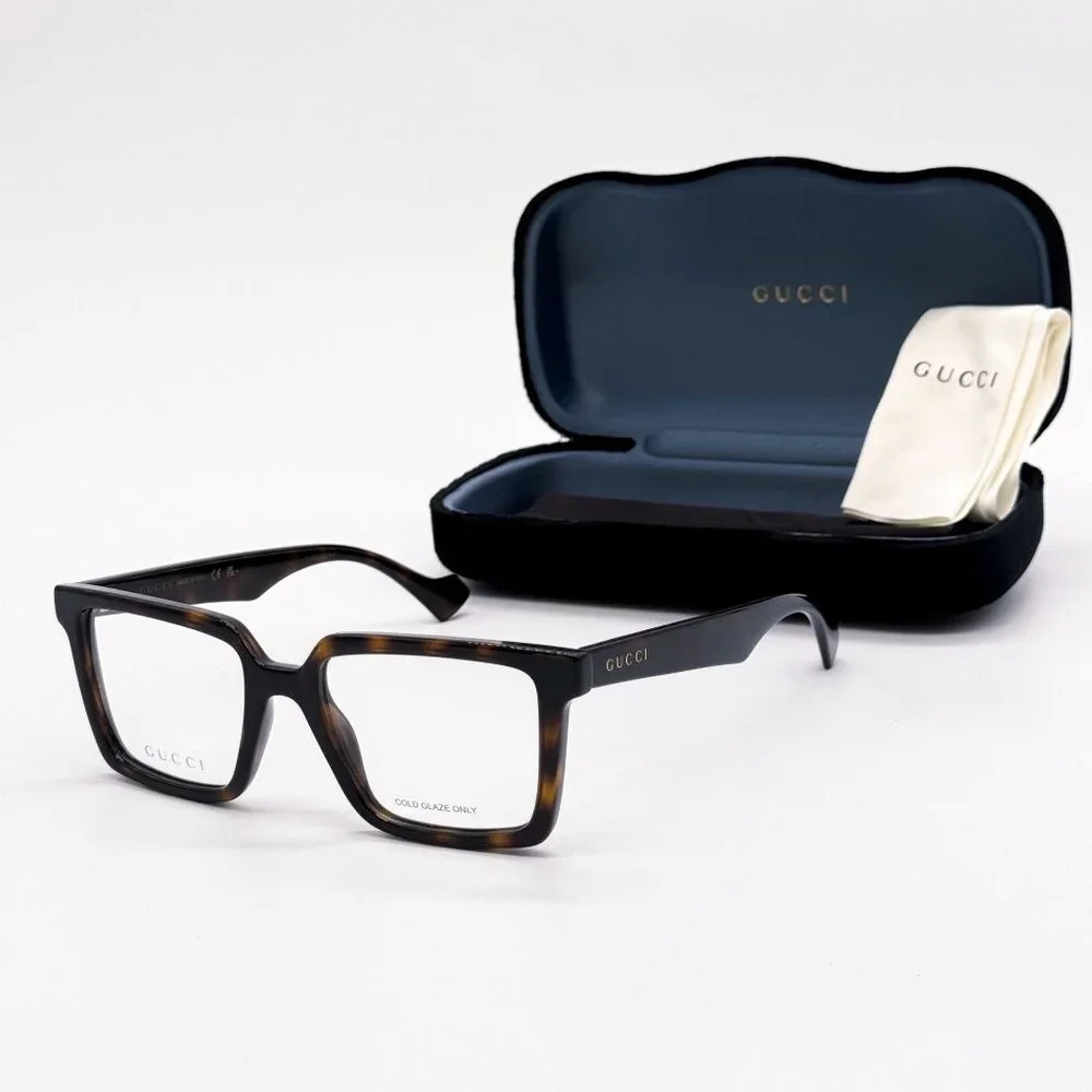 NEW GUCCI EYEGLASSES GG1540O 002 HAVANA UNISEX EYEWEAR GUCCI
